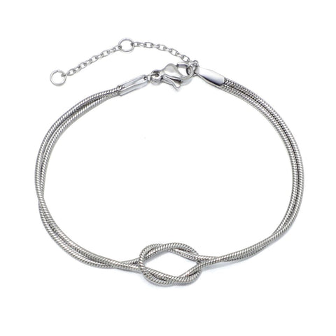 Tarnish Resistant Knotted Rope Chain Bracelet