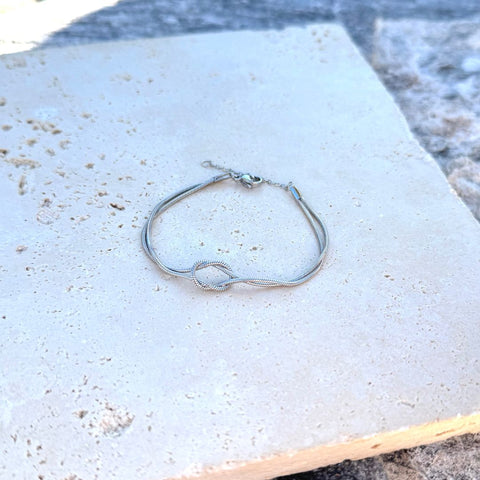 Tarnish Resistant Knotted Rope Chain Bracelet