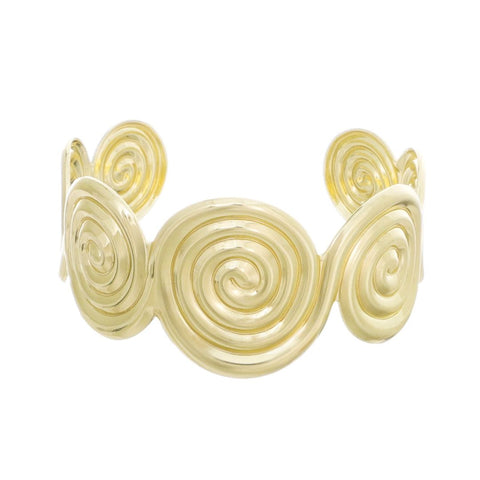 Gold Plated Swirl Cuff