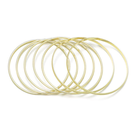 Gold Plated 6-Piece Thin Bangle Set