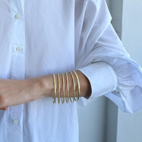 Gold Plated 6-Piece Thin Bangle Set