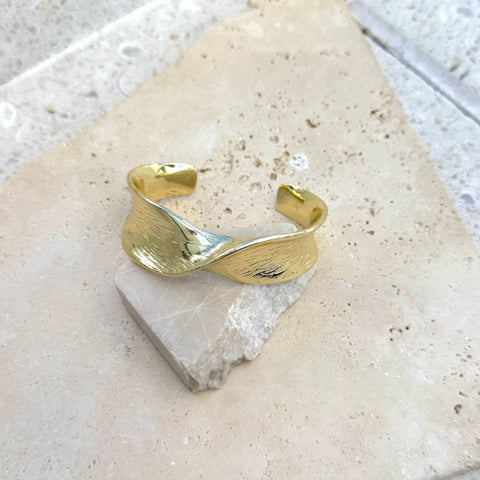 Gold Plated Twist Cuff