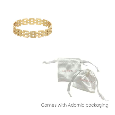 Gold Plated Chain Cuff with Invisible Clasp