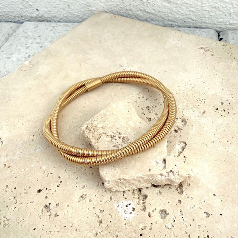 Tarnish Resistant 18k Gold Plated Wrap Chord Bracelet