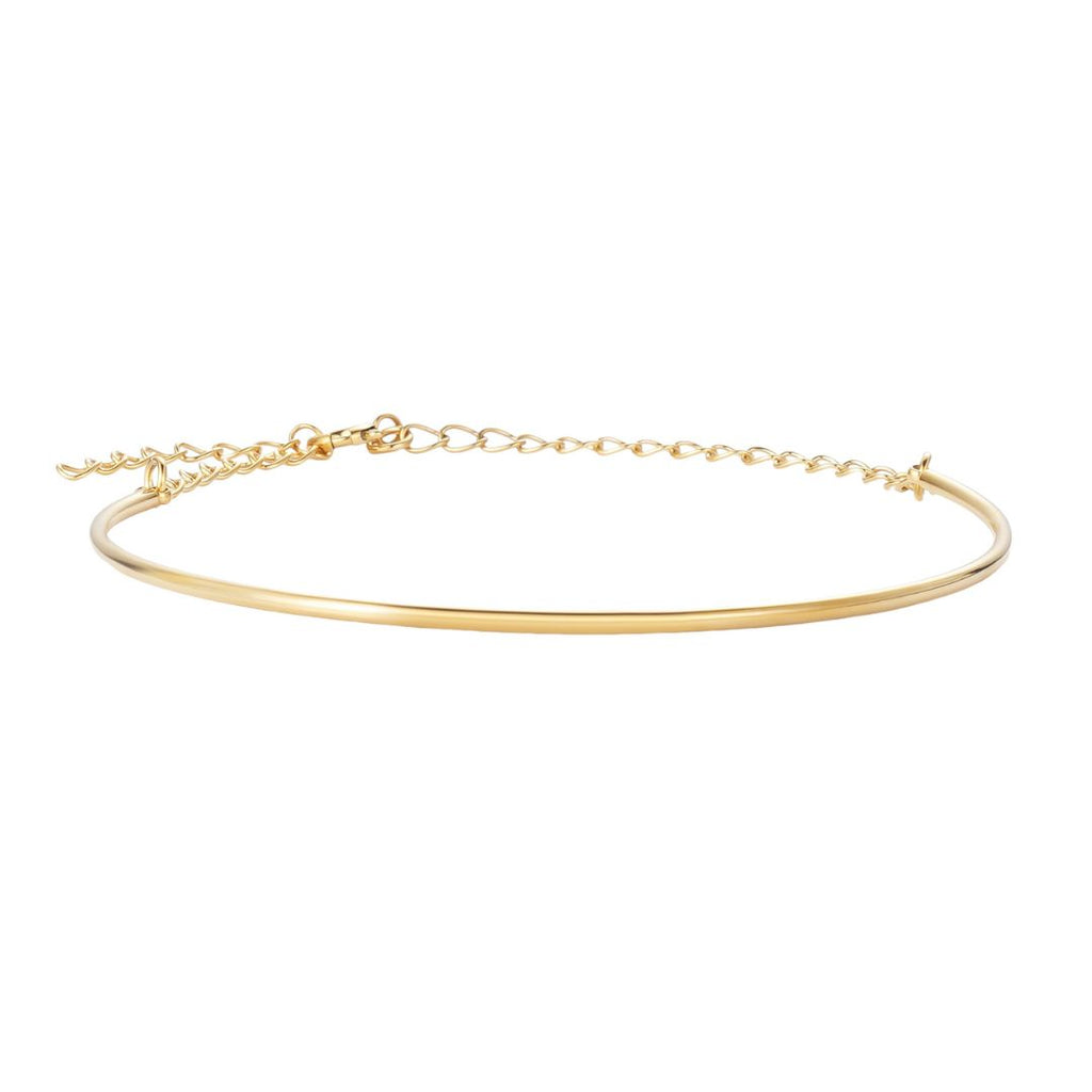 Tarnish Resistant 18k Gold Plated Cuff Adjustable Chain Bracelet