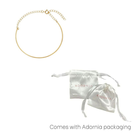 Tarnish Resistant 18k Gold Plated Cuff Adjustable Chain Bracelet