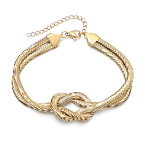 Tarnish Resistant 18k Gold Plated Knot Bracelet