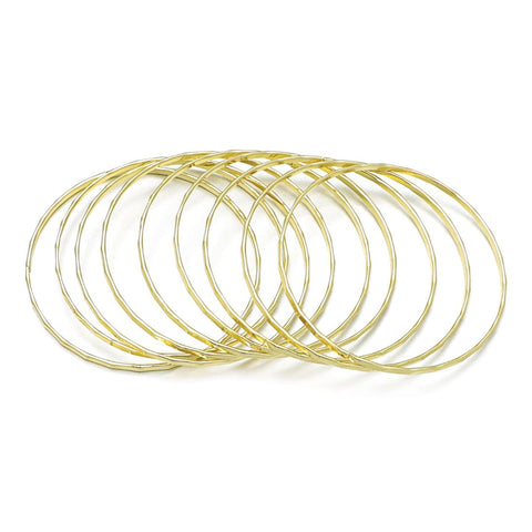 Gold Plated 9-Piece Thin Bangle Set