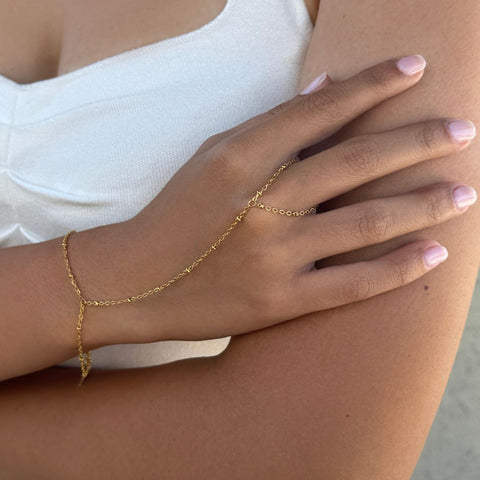Tarnish Resistant 18k Gold Plated Handchain