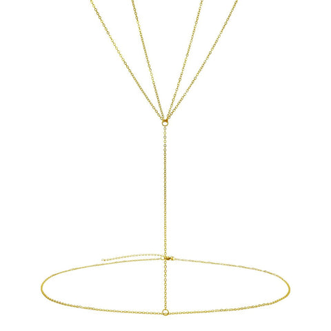 14k Gold Plated Winged Body Chain