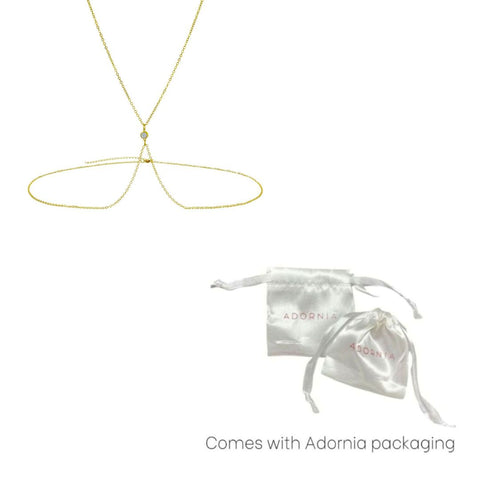 14k Gold Plated X Body Chain