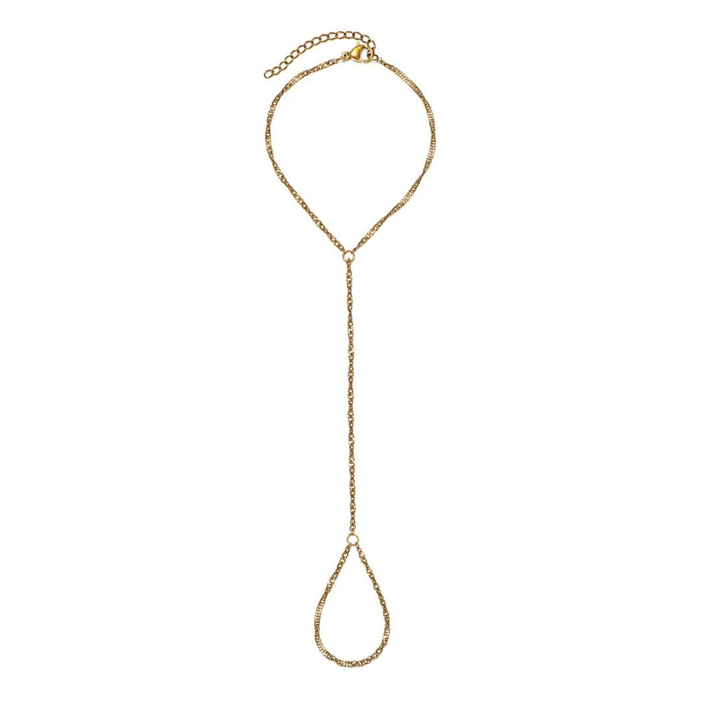Tarnish Resistant 18k Gold Plated V Handchain