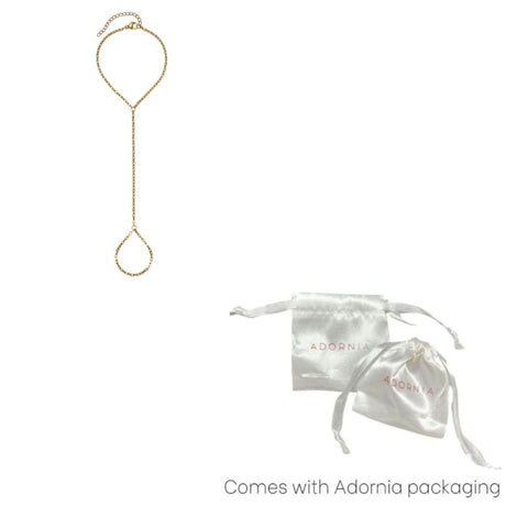 Tarnish Resistant 18k Gold Paperclip Handchain