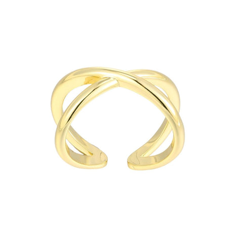 14k Gold Plated Criss Cross X Adjustable Toe Ring