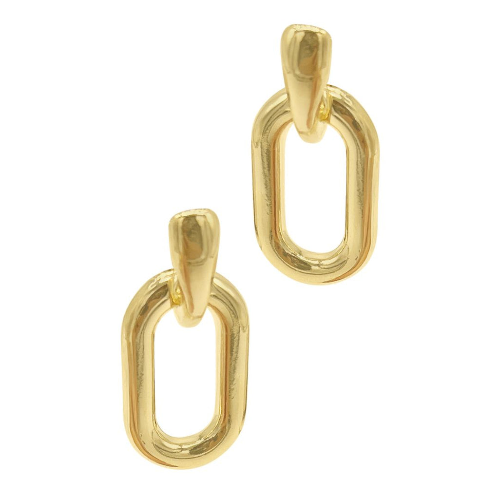 Link Drop Earrings gold