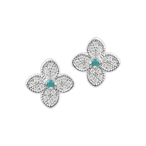 Turquoise Flower Earrings