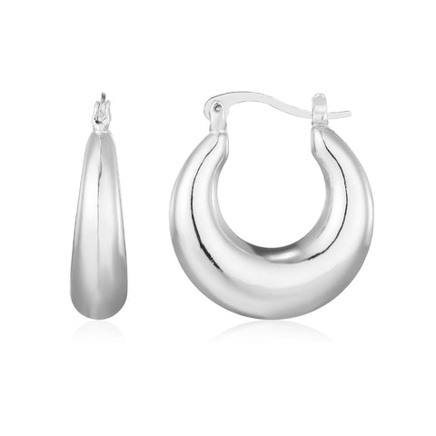 Domed Hoop Earrings