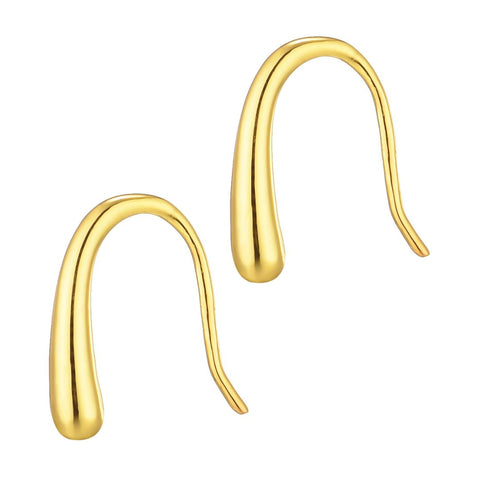 14k Gold Vermeil .925 Sterling Silver Teardrop Wire Earrings