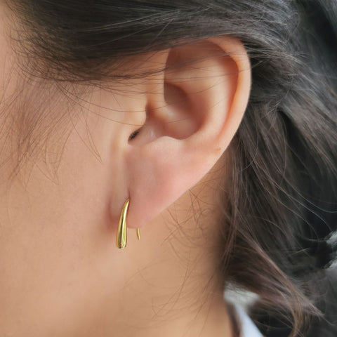 14k Gold Vermeil .925 Sterling Silver Teardrop Wire Earrings