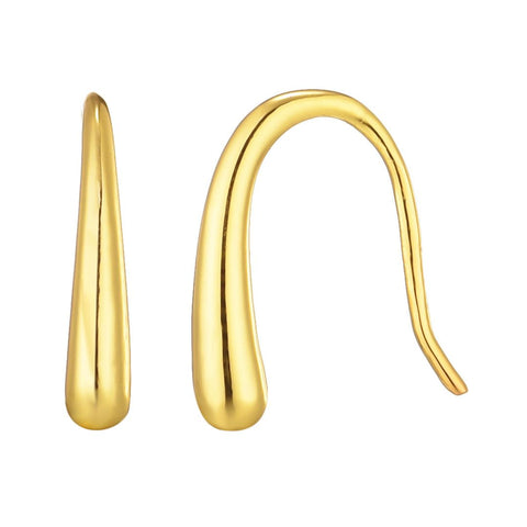 14k Gold Vermeil .925 Sterling Silver Teardrop Wire Earrings