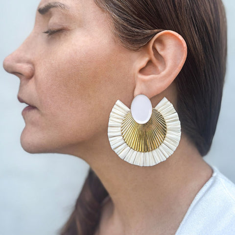Statement Mixed Material Darla Earrings