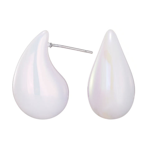 Pearl Teardrop Sculptural Studs