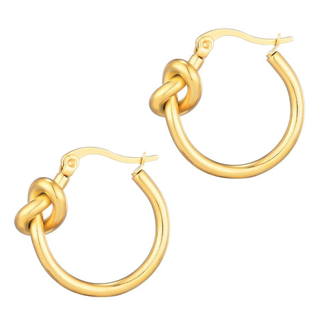 Knot Hoop Earrings