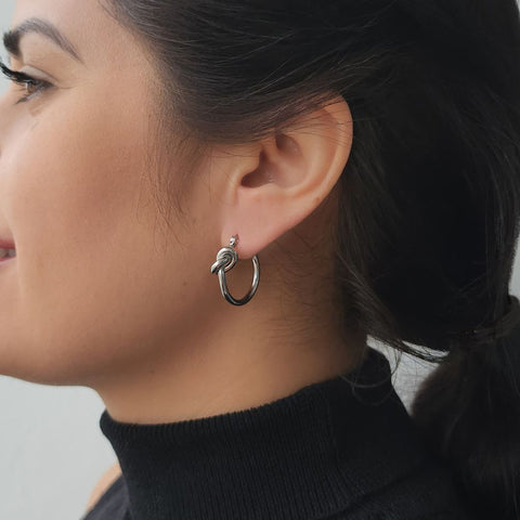 Knot Hoop Earrings