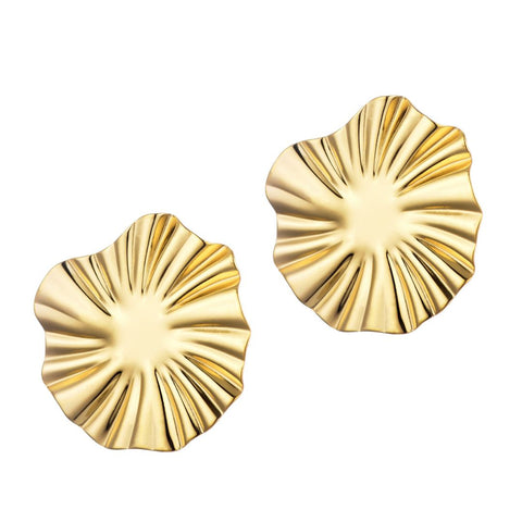 Tarnish Resistant 18k Gold Plated Burst Stud Earrings