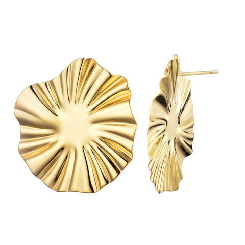 Tarnish Resistant 18k Gold Plated Burst Stud Earrings