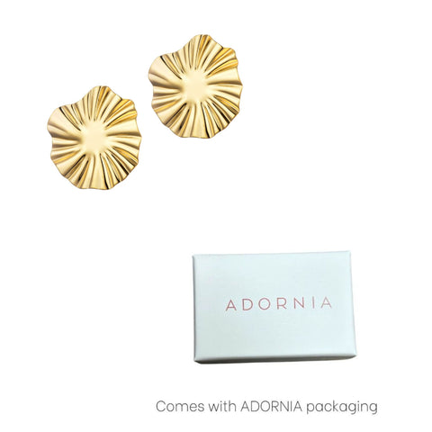 Tarnish Resistant 18k Gold Plated Burst Stud Earrings