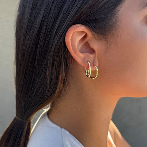 14k Gold Plated Hoop Set