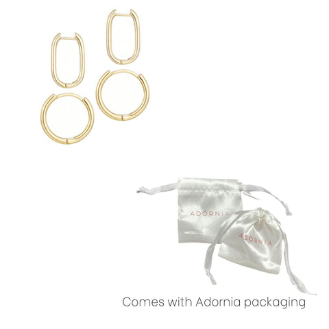 14k Gold Plated Hoop Set