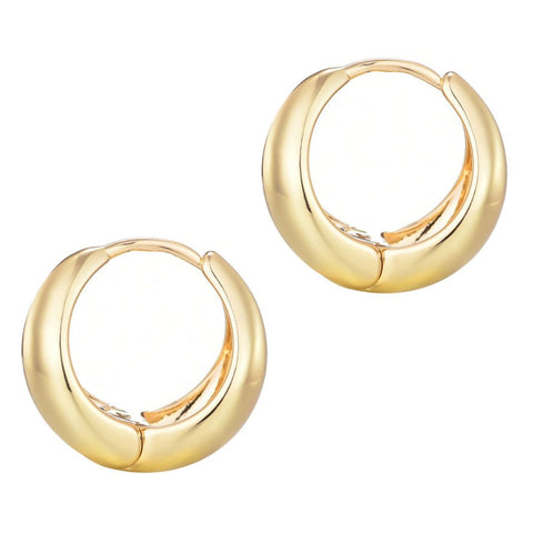 14k Gold Plated Purse Hoop Earrings