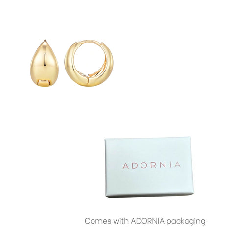 14k Gold Plated Purse Hoop Earrings