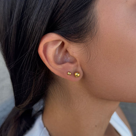 Set of 3 Ball Stud Earrings