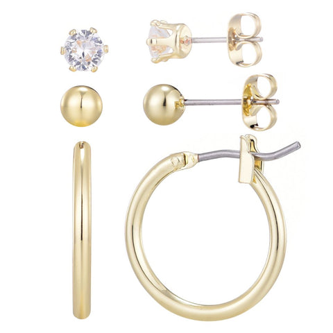 Hoop, Solitaire and Ball Stud Set