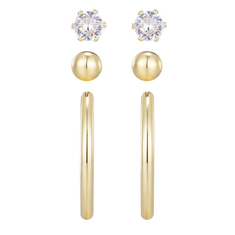 Hoop, Solitaire and Ball Stud Set