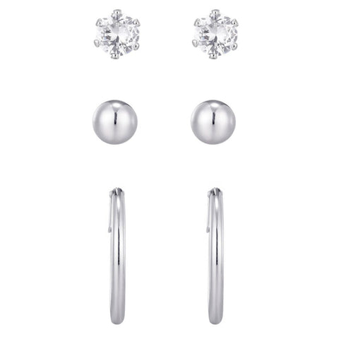 Hoop, Solitaire and Ball Stud Set