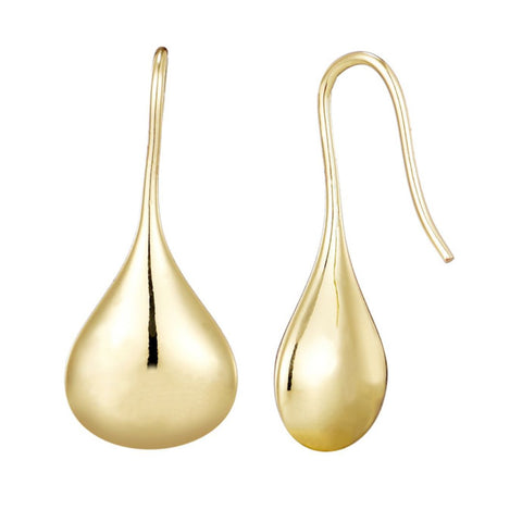 14k Gold Plated Rain Drop Wire Earrings