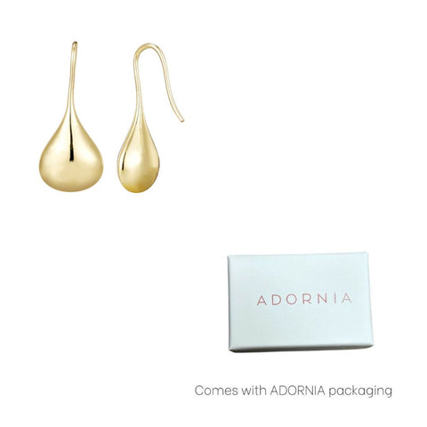 14k Gold Plated Rain Drop Wire Earrings