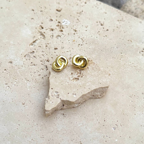 14k Gold Plated Knot Studs