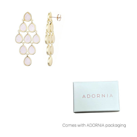 Gold Plated Dangling Petals Earrings