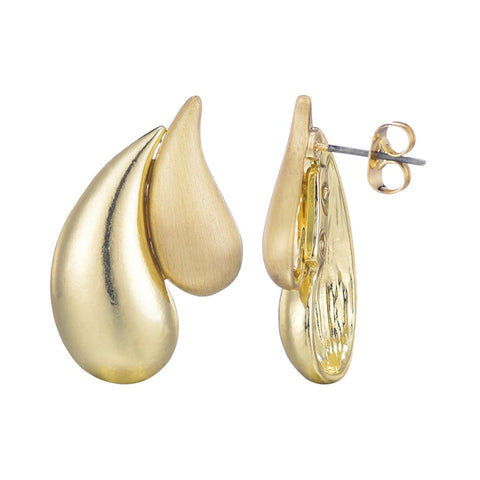 Gold Plated 2-Teardrop Studs