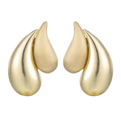 Gold Plated 2-Teardrop Studs