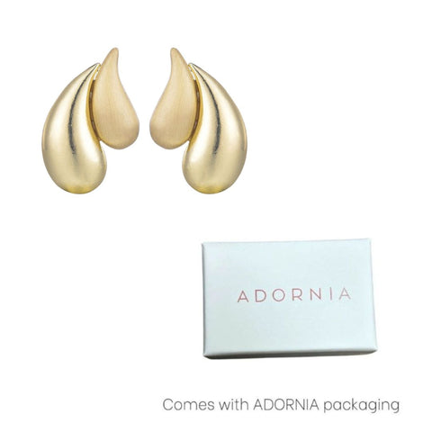 Gold Plated 2-Teardrop Studs