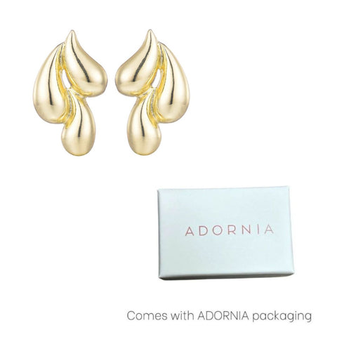 Gold Plated 3-Teardrop Studs