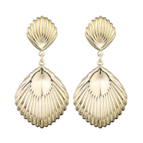 Gold Plated Deco Inspired Drop Earrings