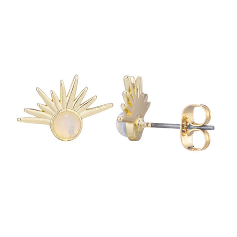 14k Gold Plated Opal Sunrise Earrings