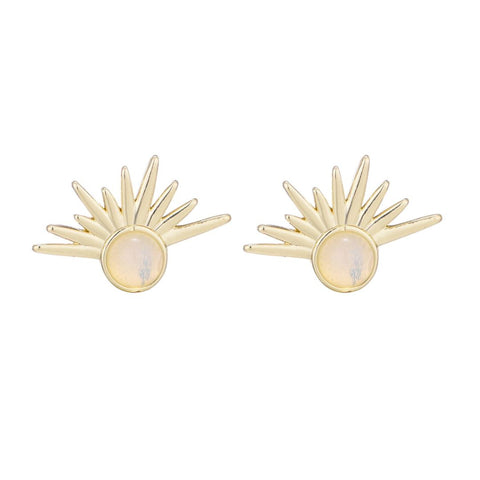 14k Gold Plated Opal Sunrise Earrings